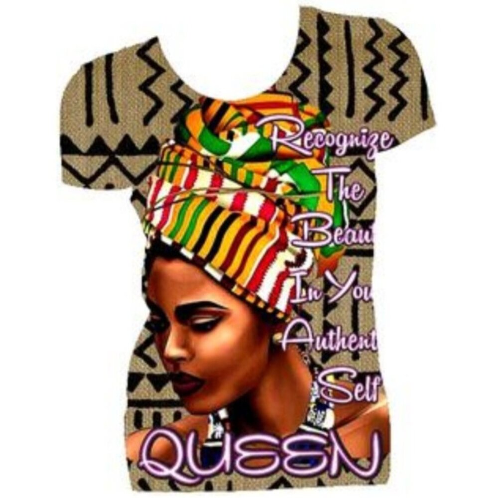 Beautiful Authentic Queen Fitted White Crew Neck Tshirt
